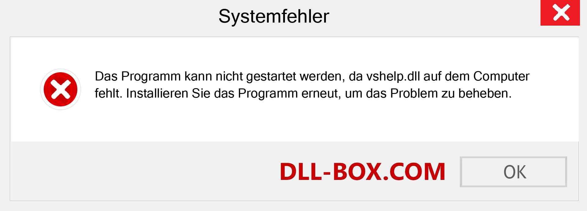 vshelp.dll-Datei fehlt?. Download für Windows 7, 8, 10 - Fix vshelp dll Missing Error unter Windows, Fotos, Bildern