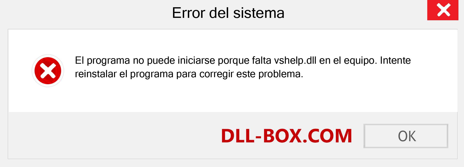 ¿Falta el archivo vshelp.dll ?. Descargar para Windows 7, 8, 10 - Corregir vshelp dll Missing Error en Windows, fotos, imágenes